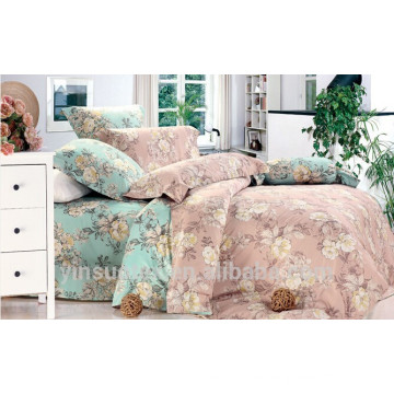 Conjunto de cama de flores grandes, conjunto de ropa de cama algodón, conjunto de ropa de cama fucsia